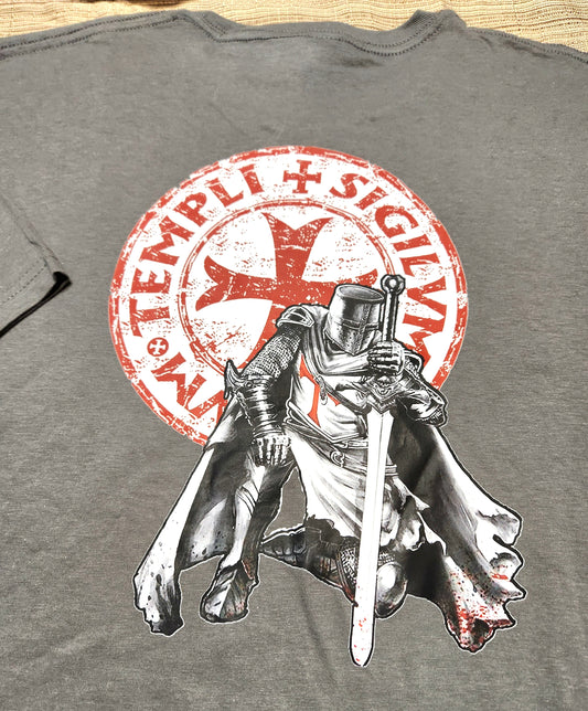 Templi Sigillum Militum Seal of the Soldier of the Temple Knights Templar Soft Style T-shirt