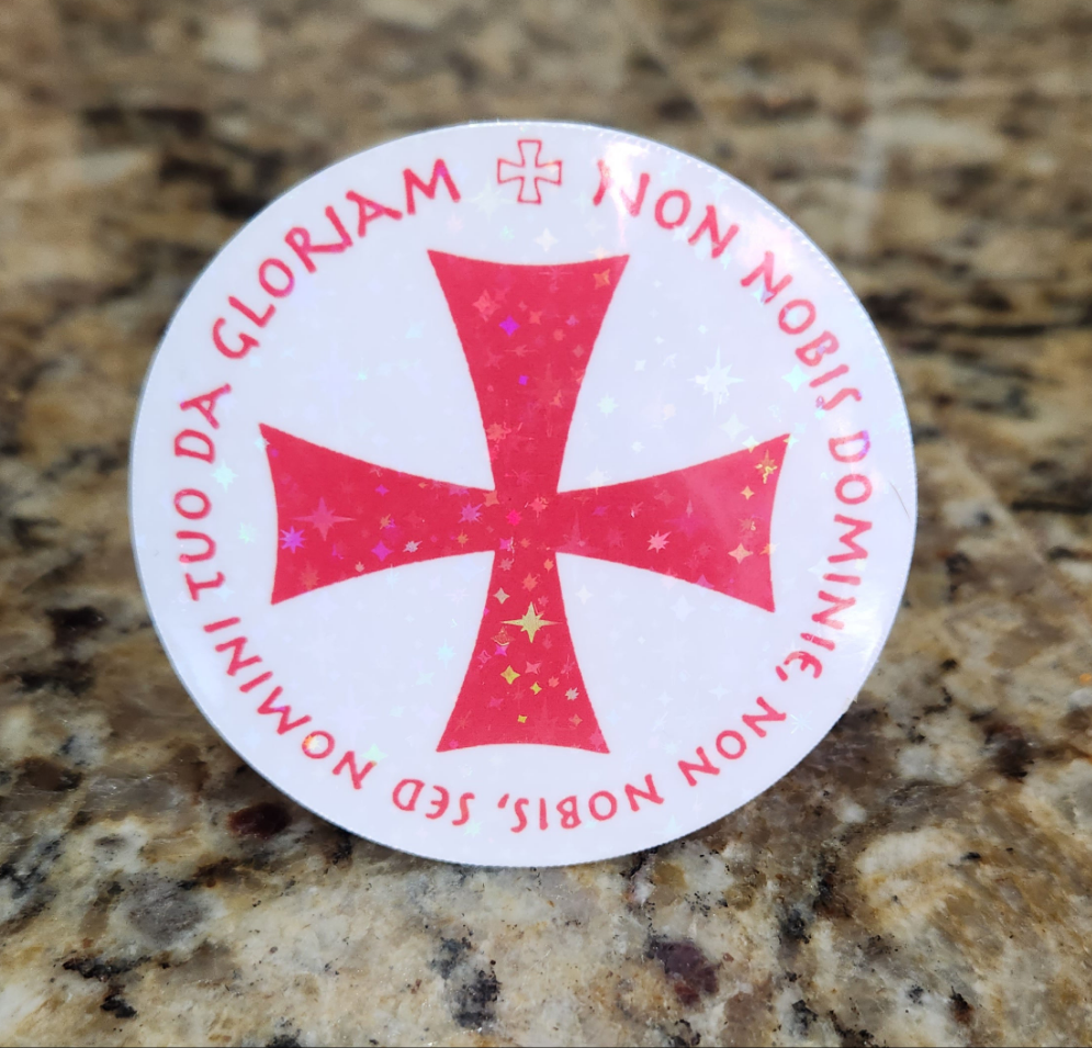 Non nobis domine Knights Templar sticker